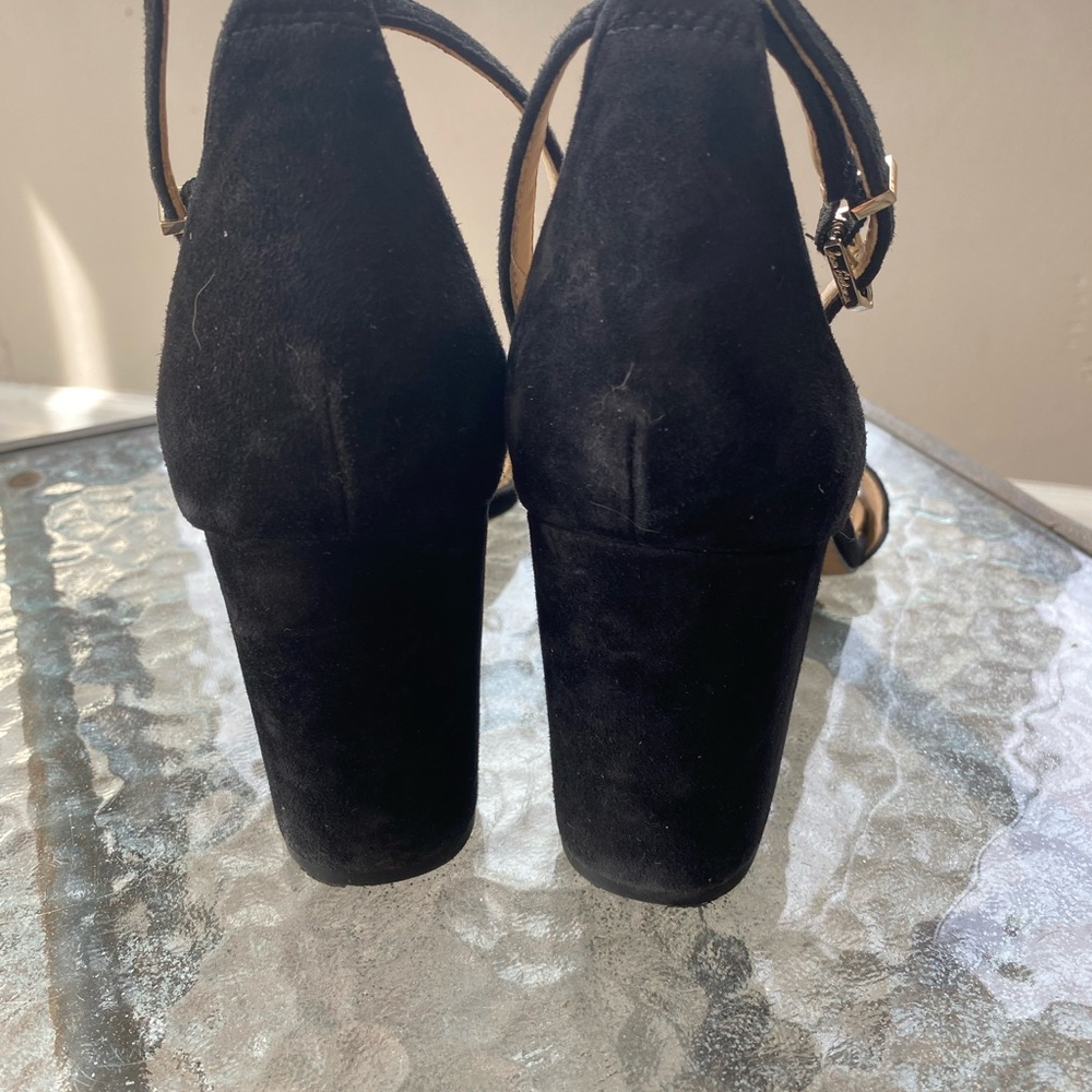 Sam Edelman Woman’s Odila Heel Sandal, Black Suede, 9US. Very cute & comfortable - Picture 4 of 9